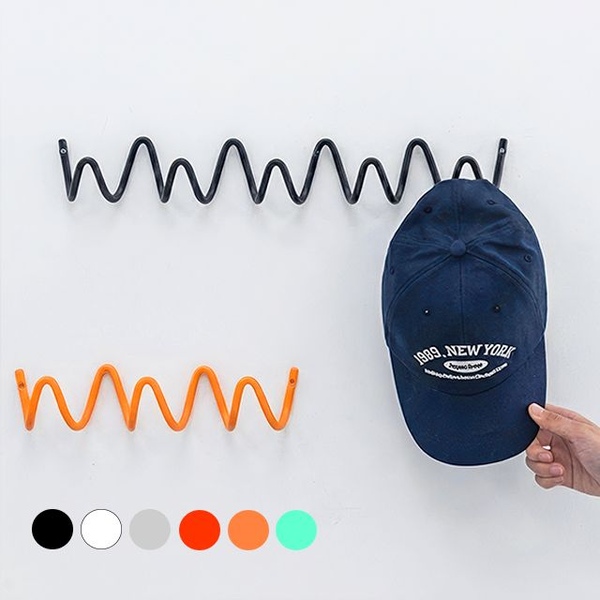 무타공 웨이브 라인 월행거 모자걸이 옷걸이 벽걸이 행거 2size/6color