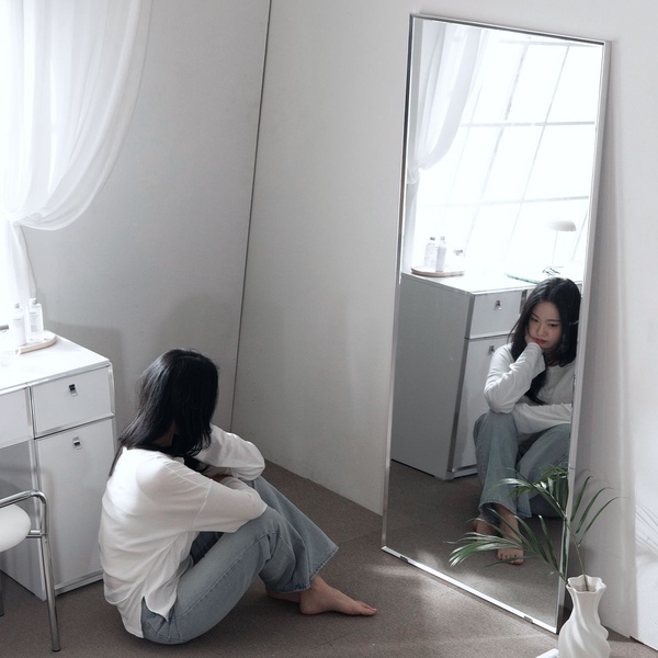 국내제작 오블릭 전신거울 스틸프레임 비산방지 400/600/800/1000