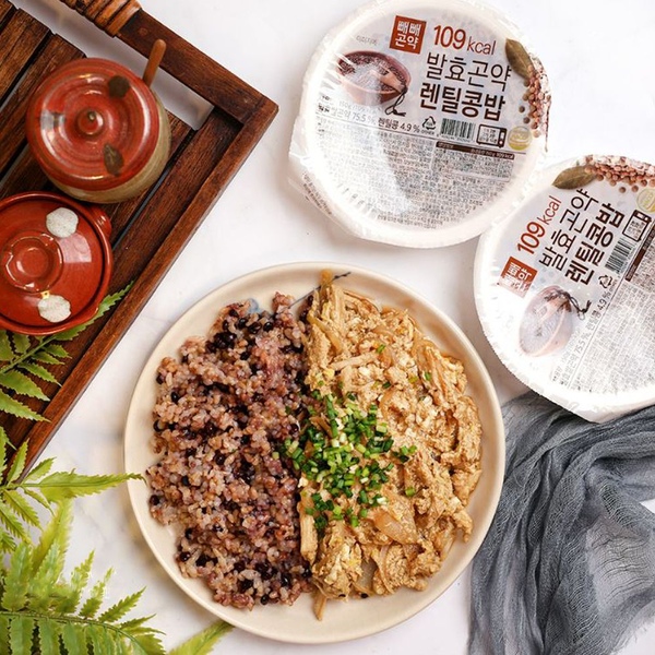100g당 73kcal 빼빼곤약 발효곤약렌틸콩밥 150g