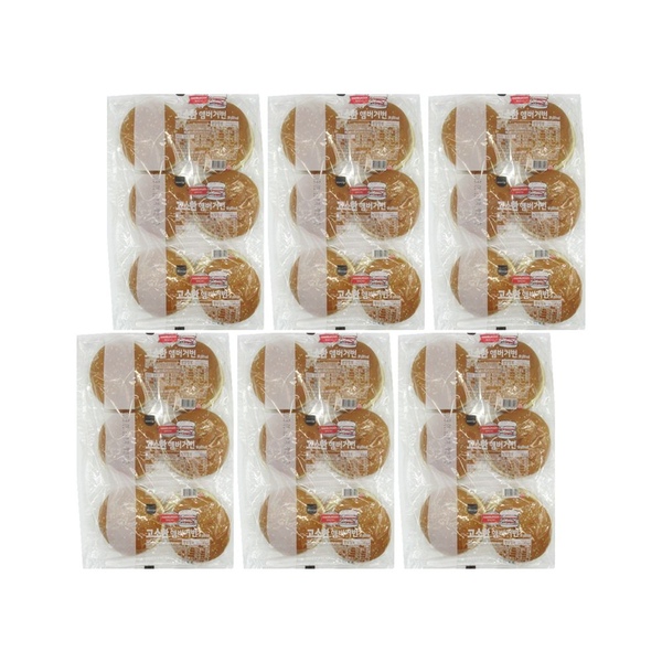 고소한 햄버거번 햄버거빵 상온 6입(300g) 6봉