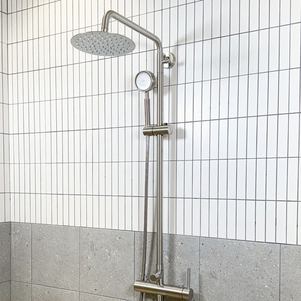 해바라기 샤워기 수전 욕조 레인샤워 벽수전 SUS304 무광실버