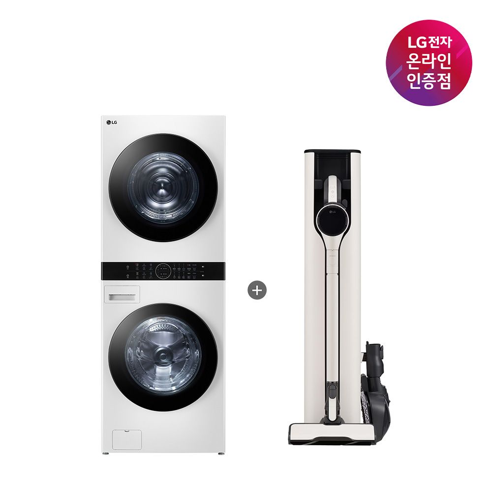 LG 트롬 오브제 워시타워 + LG 코드제로 A9S (W2421WAMR + AI927WA) 가격 비교 LG전자 LG 트롬 오브제 워시타워 + LG 코드제로 A9S (W2421WAMR + AI927WA)