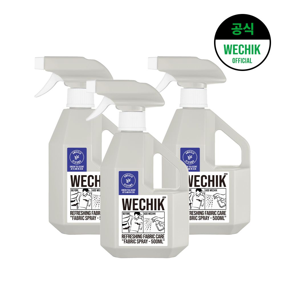 오늘의집 위칙 섬유 탈취제 그린티향 500ml 3개