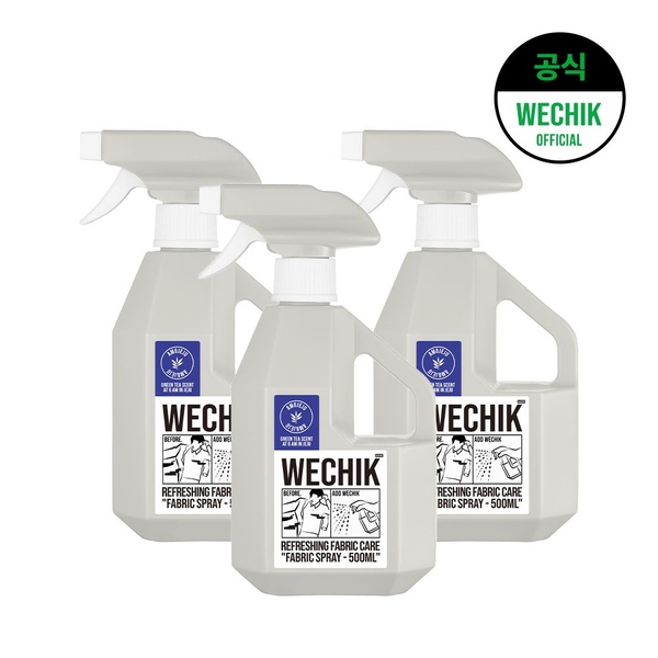 섬유 탈취제 그린티향 500ml 3개