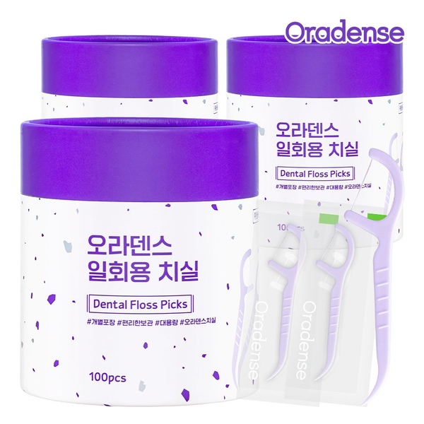 개별포장 일회용 치실 Y형, 100개입