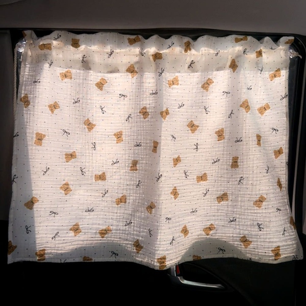 친환경 인견 아기 차량 햇빛가리개 유아 차량용 차량 커튼 2size, 5color