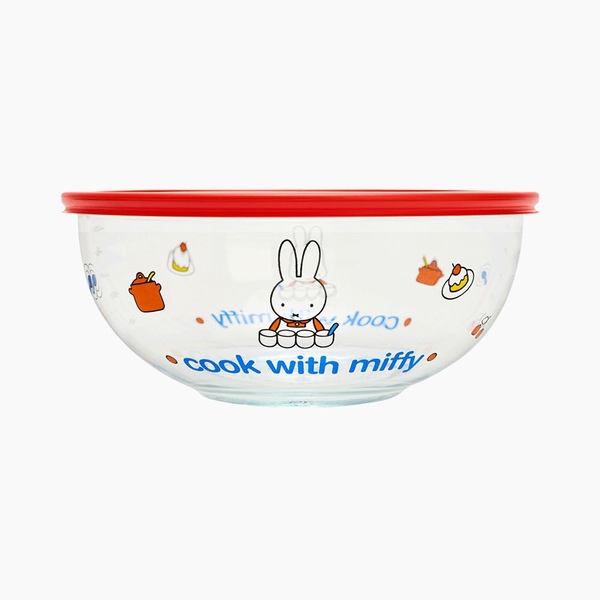 미피 내열유리 믹싱볼 2400ml (뚜껑 포함)