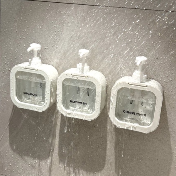 샴푸통 밑 물때 안 끼는 공중부양 욕실 디스펜서500ml (2+1) / 10%할인