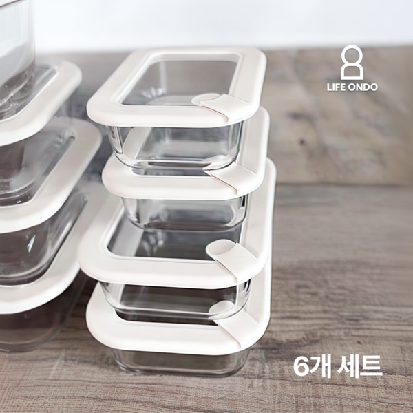 에어타이트 올글라스 내열유리밀폐 6개 세트 (선택)
