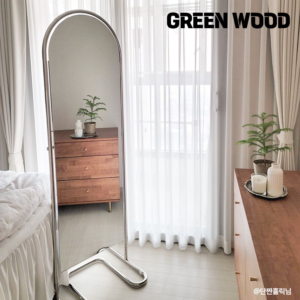 그린우드 트리니 모던 미드센추리 스탠드 대형 전신거울 아치형 3type