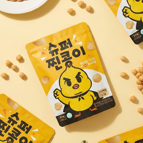 국내제조 슈퍼 찐콩이 60gx10개입 삶은 병아리콩 단백질 간식