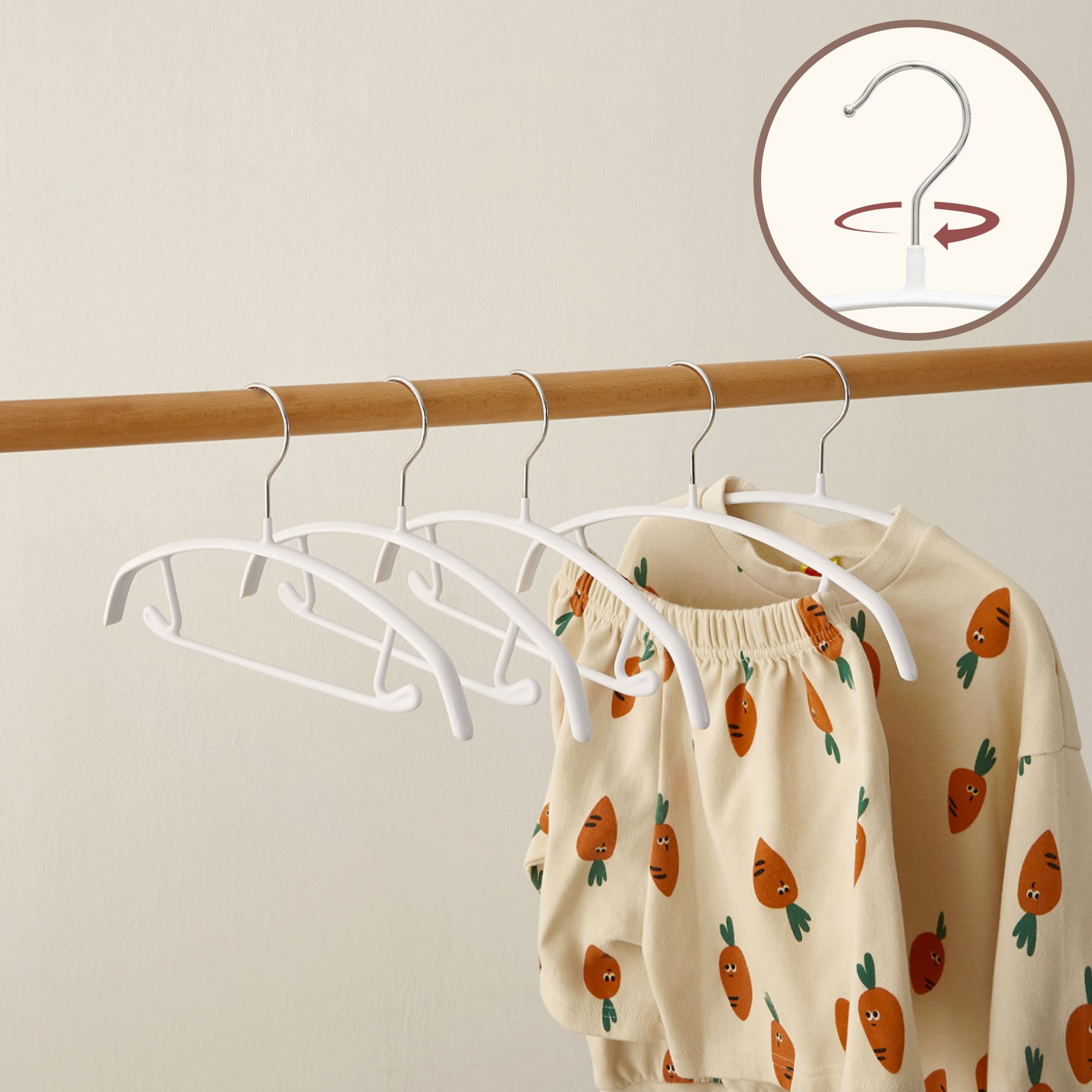 오늘의집 씨인크 유아동 논슬립 코팅 슬림 옷걸이 30개 2colors