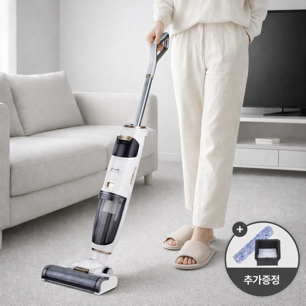 "최대혜택가 14.4만" 강력흡입 저소음 BLDC 무선물걸레청소기 배터리 5,000mAh