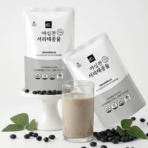 국내산 서리태 콩물 두유 190ml x 12개입 단백질