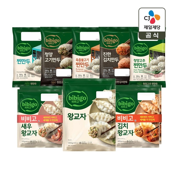 비비고 왕교자 1.05kg x3+김치왕교자 420g x2 외 왕교자/왕만두