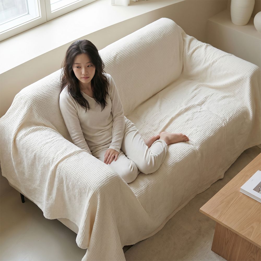 먼지없는 모달 와플 소파 커버 덮개, 2color 3size 가격 비교 쿠션이야기 먼지없는 모달 와플 소파 커버 덮개, 2color 3size
