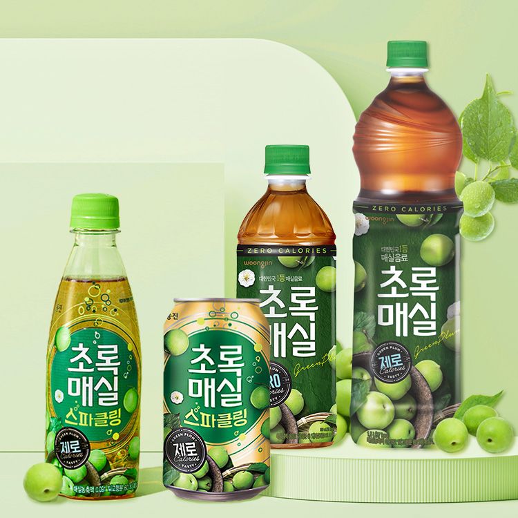웅진식품 초록매실 스파클링 제로 350ml 20개/24캔 외 매실제로 골라담기(유/무라벨 랜덤발송) - 최저가 11,398원