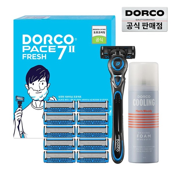 페이스7투 Fresh 면도 기획세트 3호(면도기+날 총 11입+쉐이빙폼)