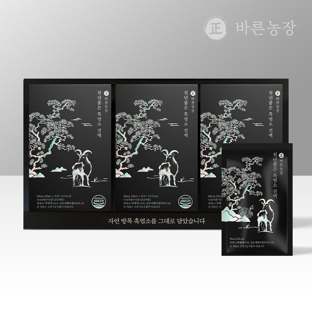 바른농장 프리미엄 천년 품은 53% 고함량 흑염소즙 진액 90ml*30포