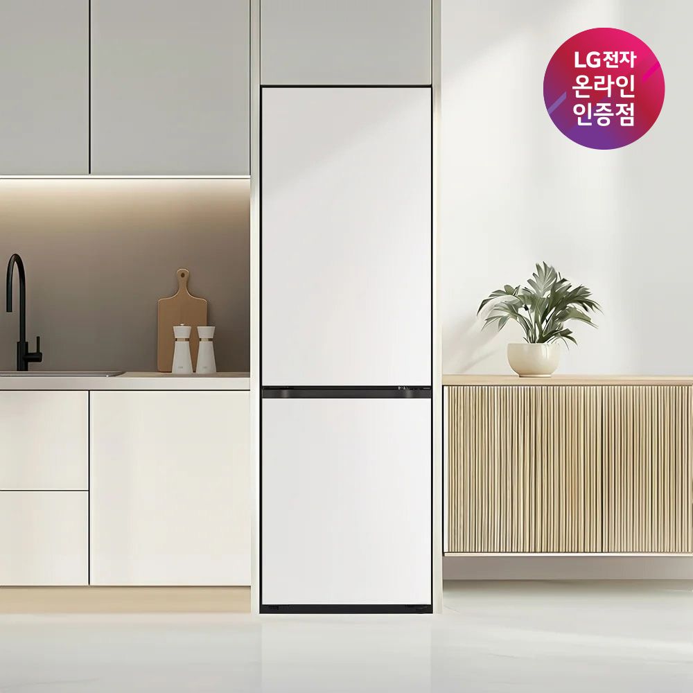 LG전자 LG 모던엣지 상냉장 하냉동 오브제컬렉션 Q343MHHF33 344L