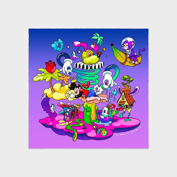 김소정 Goofball Island 엉뚱섬 / 판화 작품 아이방 인테리어 그림 액자