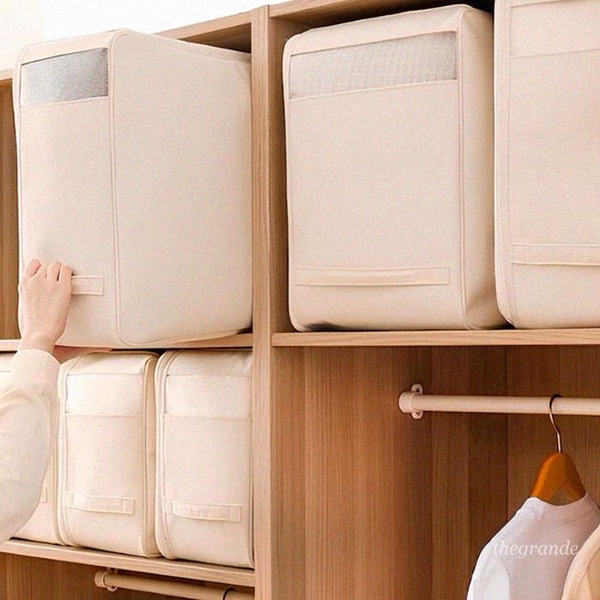 패브릭 옷 이불 수납 정리함 옷보관함 이불보관함 정리함 파우치 이불가방 5size