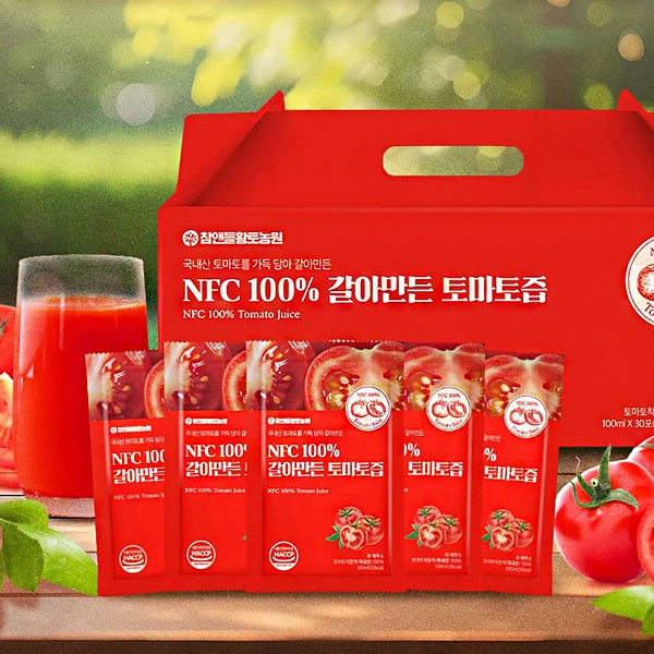 국내산 100% 토마토를 과채주스 NFC 100% 갈아만든 토마토즙 1박스