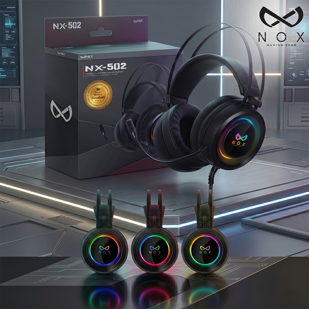 NOX 게이밍 헤드셋 NX-502 게임용 USB 마이크 7.1