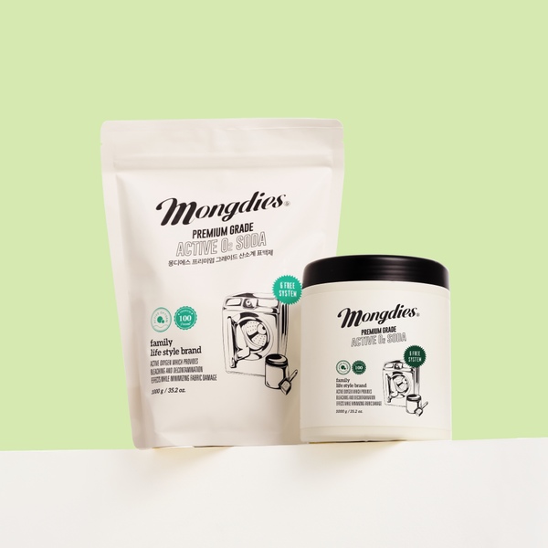 [1+1] 100% 국산 과탄산소다 산소계 표백제 1000g(본품1, 리필1)