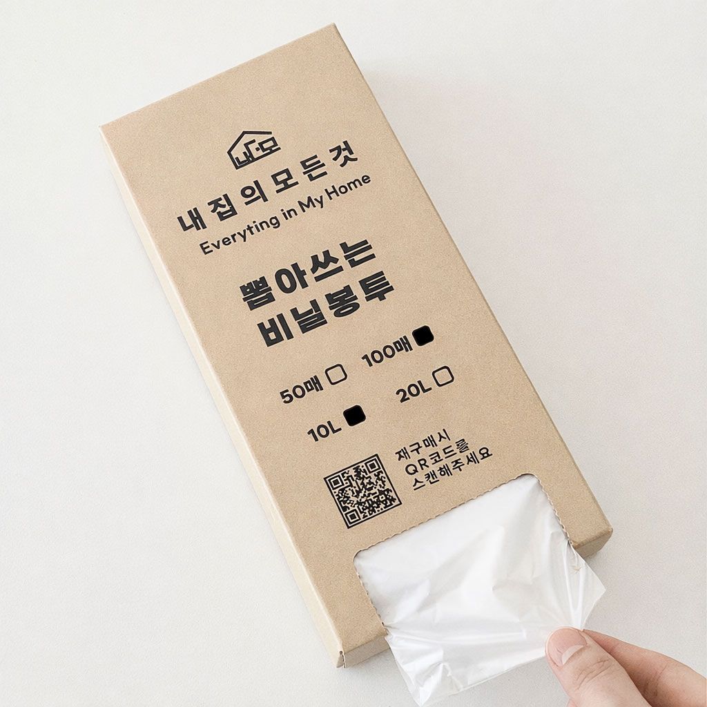 내집의모든것 뽑아쓰는 리필 종량제 쓰레기봉투 분리수거 비닐 봉투 10L/20L 50매