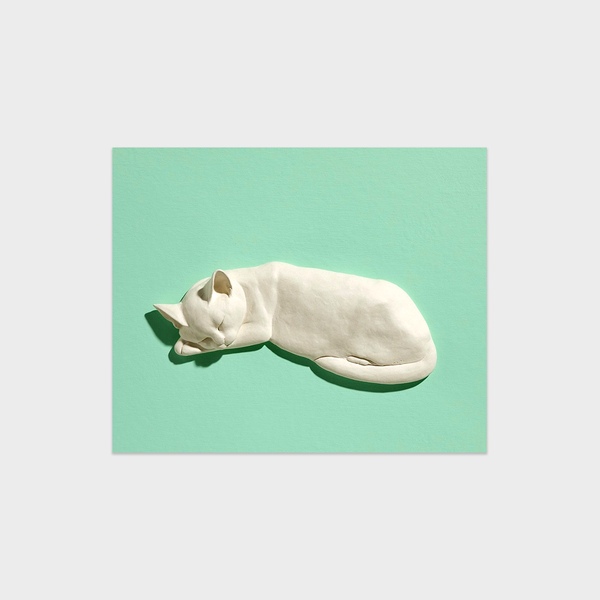 김여옥 PoppyCat w-08 / 판화 작품 고양이 인테리어 그림 액자 소품