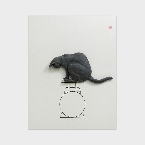 김여옥 PoppyCat B-03 / 판화 작품 고양이 인테리어 그림 액자 소품