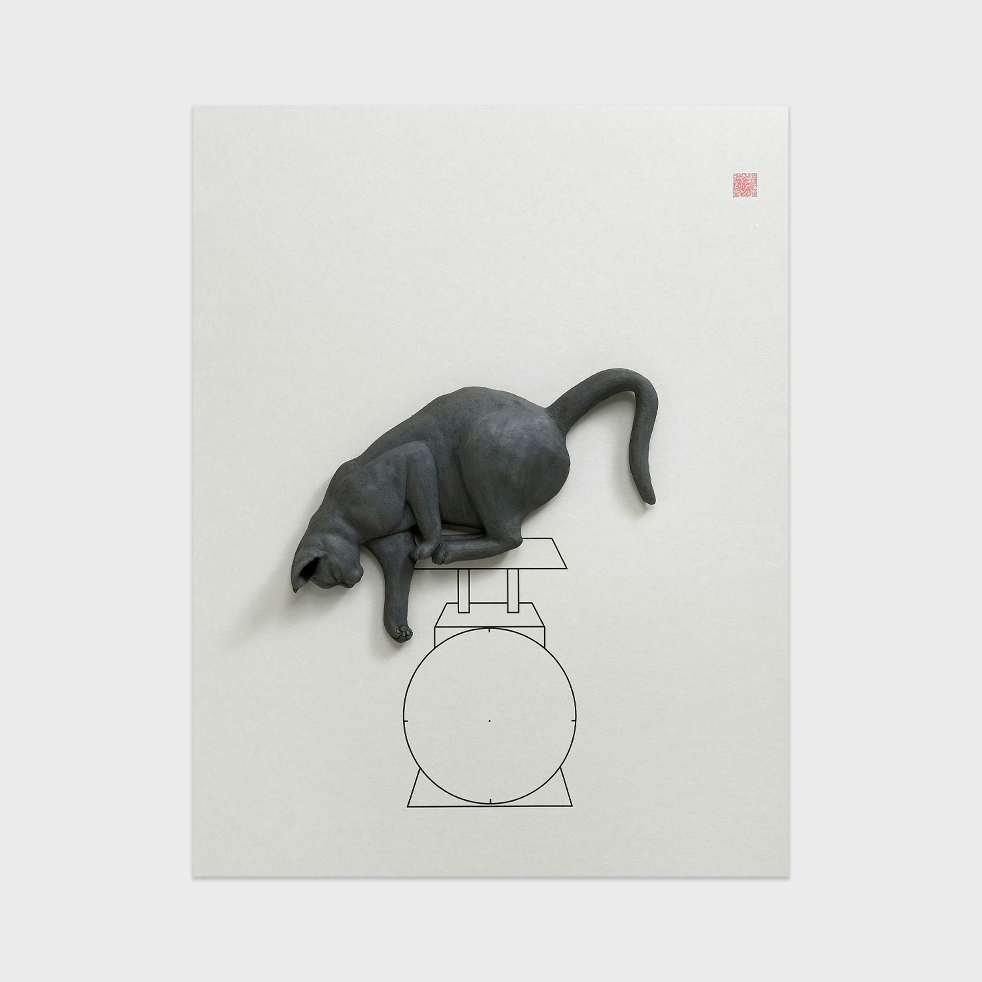 오늘의집 김여옥 PoppyCat B-04 / 판화 작품 고양이 인테리어 그림 액자 소품