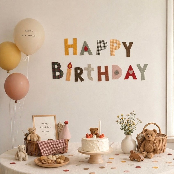 해피벌스데이 생일 벽스티커 벽지 아이방 HAPPY BIRTHDAY 리무버블 데코