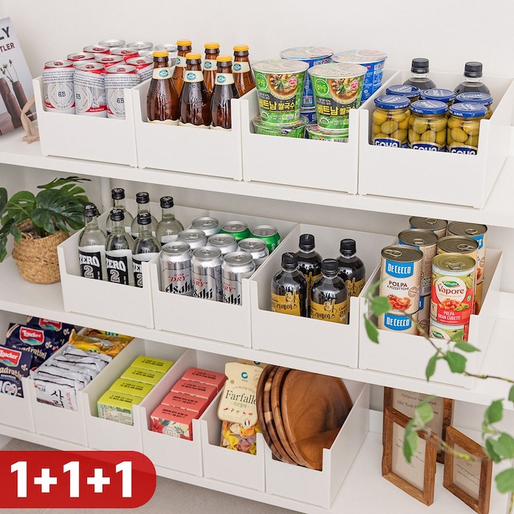 [오늘의집] 비다하우스 10%+카카오페이5% [오늘의집 단독] 1+1+1 네임택 정리함 팬트리 수납정리함7size