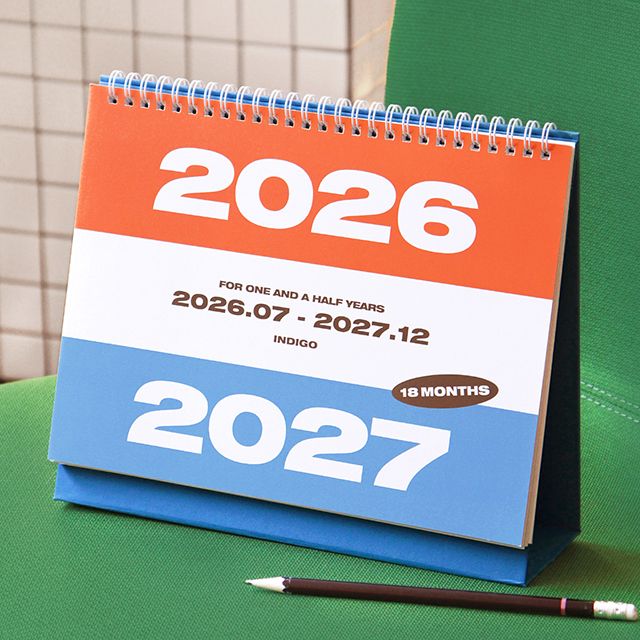 26-27 기본 18개월 탁상 달력 26년 7월~27년 12월 캘린더 스케줄러 데스크테리어 가격 비교 인디고디자인문구 26-27 기본 18개월 탁상 달력 26년 7월~27년 12월 캘린더 스케줄러 데스크테리어