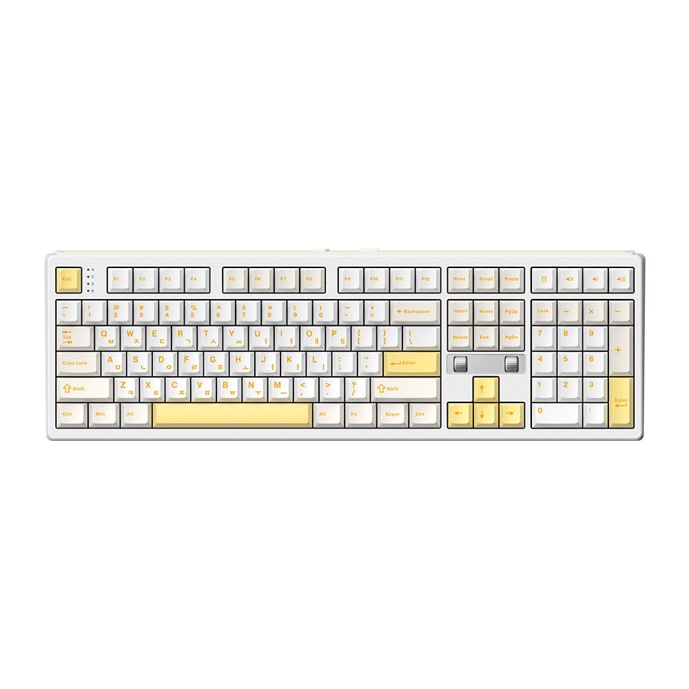 프리플로우 archon AK68 DualDial 유무선 기계식 키보드 바나나라떼, 저소음 블루축