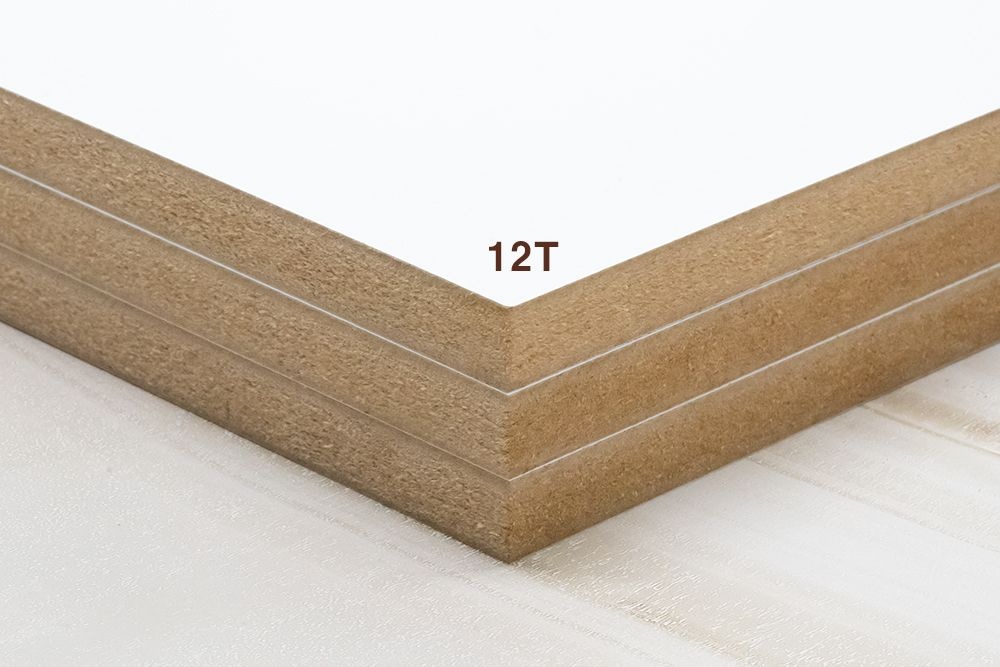 화이트 무광 12T MDF 합판 양면필름코팅 주문제작 재단 100x100