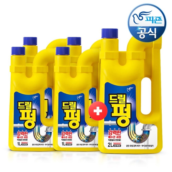 드릴펑 배수관 클리너 1Lx3개+2L 추가증정 P(총 5L)