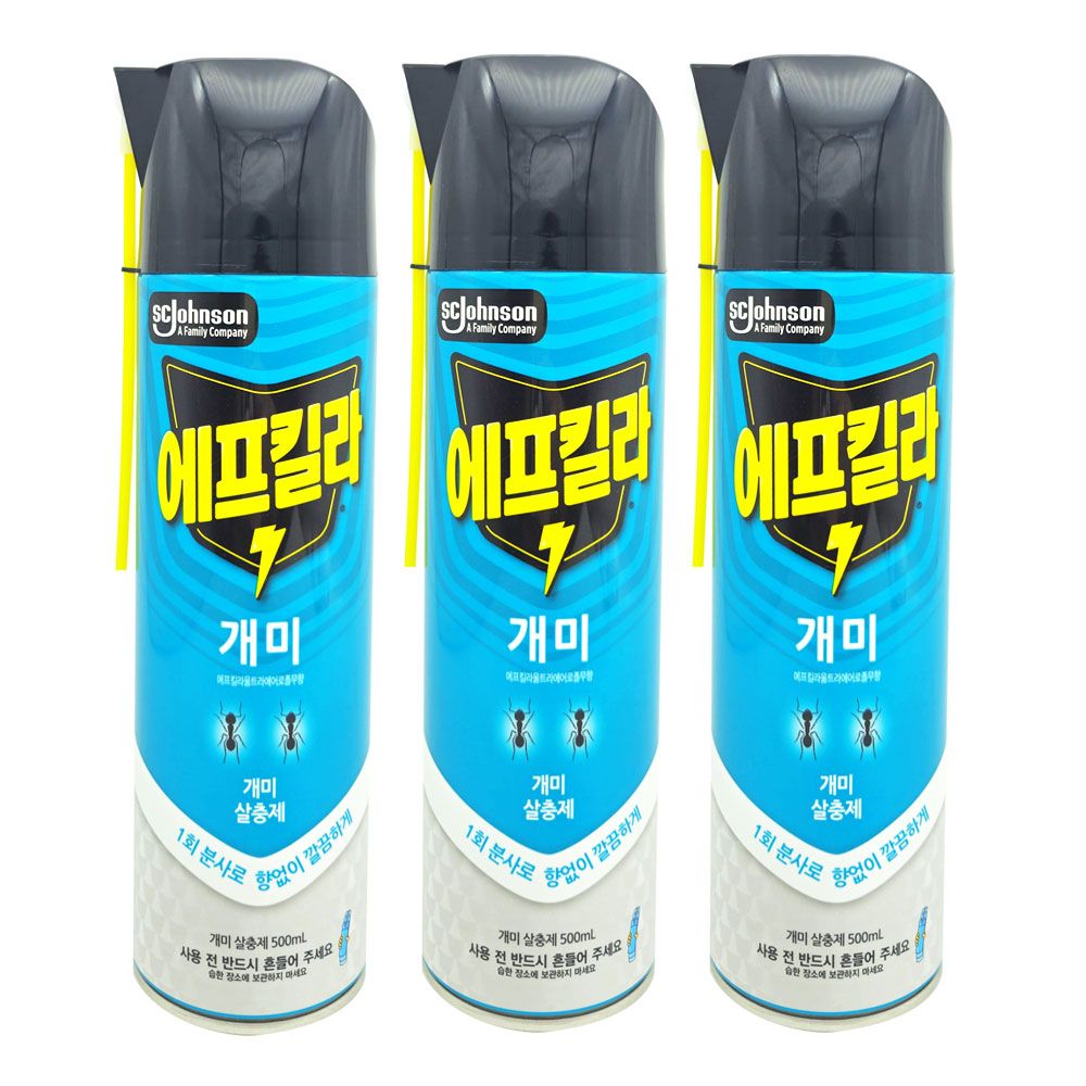 뿌리는 개미살충제 500ML, 3개 / 바퀴벨레 좀벌레 퇴치제 약 가격 비교 에프킬라 뿌리는 개미살충제 500ML, 3개 / 바퀴벨레 좀벌레 퇴치제 약