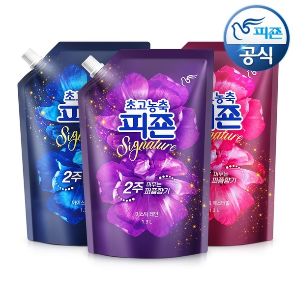 초고농축 실내건조 시그니처 섬유유연제 1300mlx3개(향 3종)