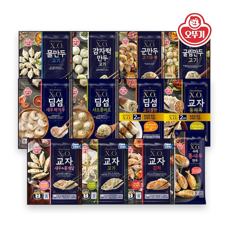 오뚜기 XO 수제통새우만두 4봉 외 4봉+4봉 골라담기 (고기/김치/군만두/굴림만두/딤섬/동파육)