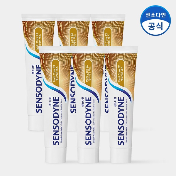 멀티케어 EX 민감성 치약 100g x6개