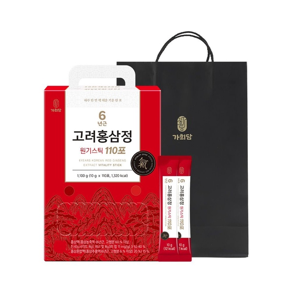 6년근 고려홍삼정 원기스틱 110포 홍삼스틱