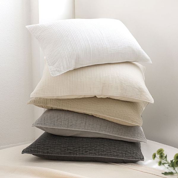 [오늘의집 단독] 오가닉 60수 순면 피그먼트 항균 라인 베개커버 지퍼/밴드형 5컬러