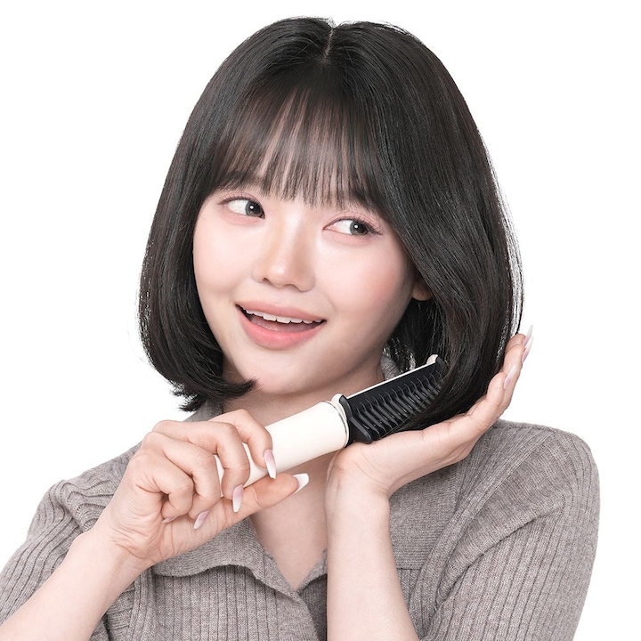 오브룸 오브룸 소프트업 무선 빗 고데기 뿌리 볼륨 매직기 OV-HS22 베이지