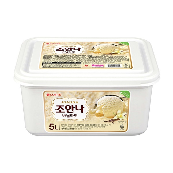 롯데웰푸드 조안나 5L 3종(바닐라/초코/따리) 2개 골라담기