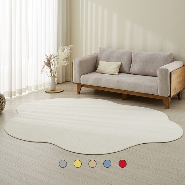 수플레 워셔블 비정형 사계절 단모 거실 러그 카페트 (6color/6size)