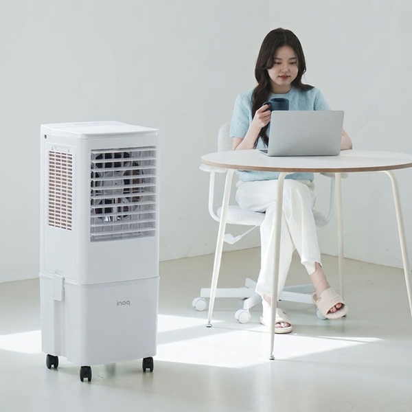 청풍 스텐 냉풍기 17L 타워형 가정용 에어쿨러 이동식 에어컨 선풍기 업소용 냉각 얼음