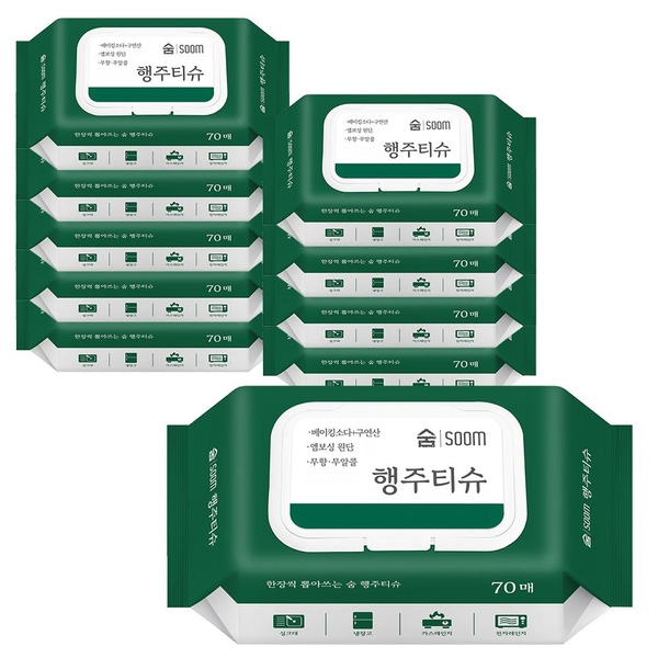 도톰한 숨 행주티슈 70매 10팩